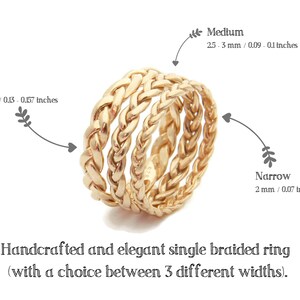 18K White Solid Gold Wedding Band for Women Braided Gold Ring - Etsy