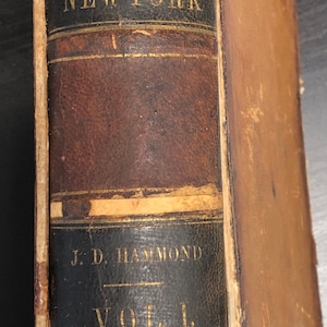 1842 Hardback Book. The History of the Political Parties in the State of New York. Volume 1