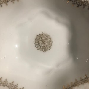 Germany White Berry Bowl with Gold Trim ~Set of 6~
