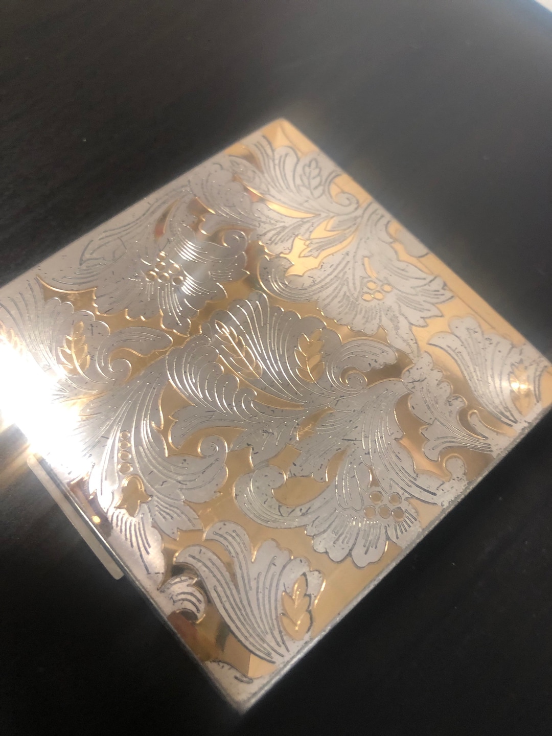 Elgin American Square Beautiful Face Powder Compact With Mirror Made in ...