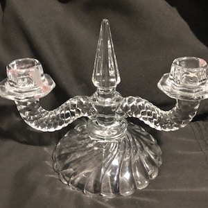 Glass Candlestick Holder holds 2 candles