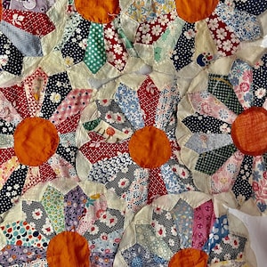 Dresden Plate Quilt Pieces ~ Crafting ~ Sewing ~ DIY ~ Set of 4