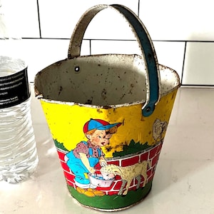 Tin Litho Sand Pails - Etsy