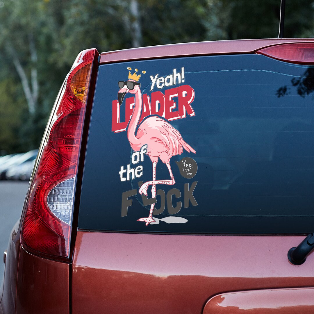 Flamingo Leader of the Flock Vinyl Car Decal Sticker CS5371 - Etsy