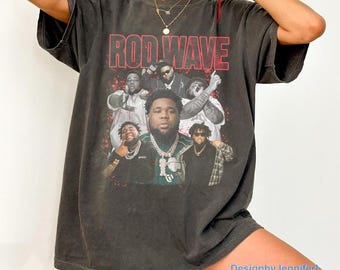 Rod Wave Shirt, Retro 90s Bootleg Rap Tee, Comfort Colors Rod Wave Concert Merch Hip Hop, Tour Outfit Fan Gift, Hip Hop Graphic Unisex
