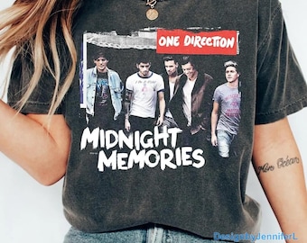One Direction Midnight Memories Tee, 1D Band Merch, Vintage Y2K Pop Music Tee, Harry Styles Liam Louis Niall Zayn Fan Apparel, Unisex Top