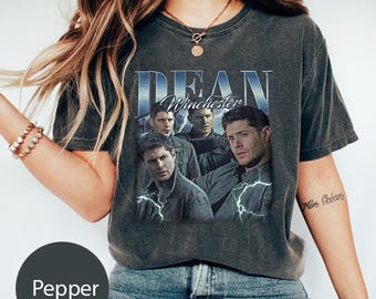 Vintage Dean Winchester Comfort Colors T-Shirt, Supernatural Dean Winchester Bootleg Tee, Dean Winchester Shirt FD, Unisex T-Shirt