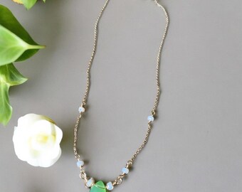 Green Chalcedony Necklace