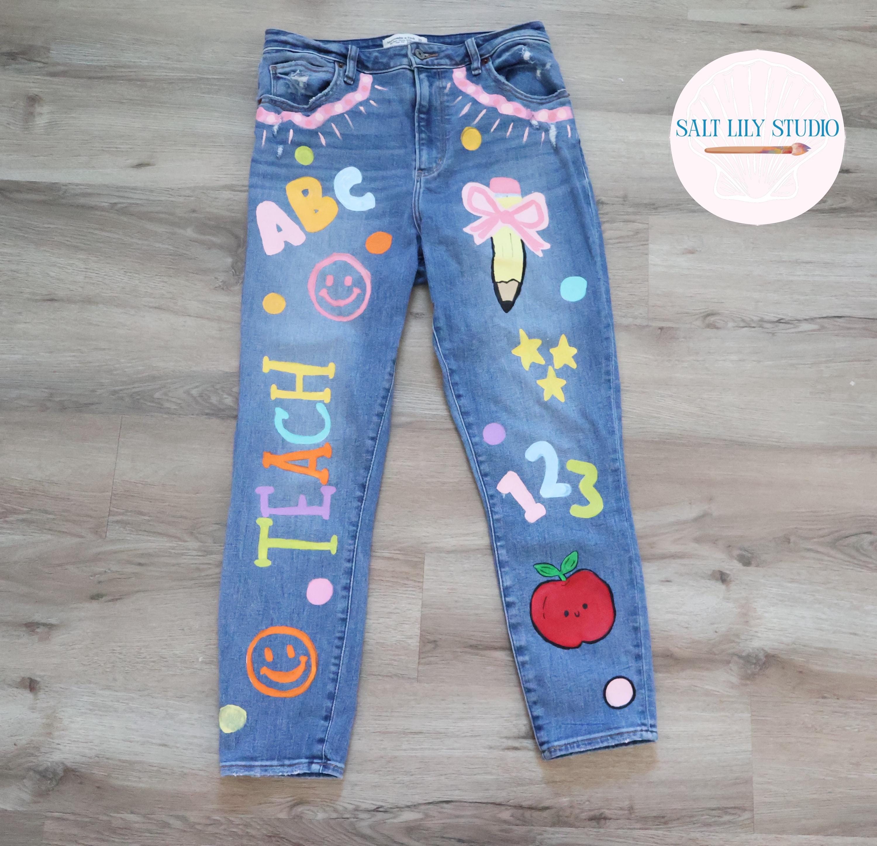 Painted jeans - Etsy 日本