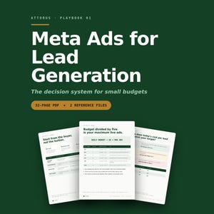 Meta Ads Guide for Lead Generation | Facebook Ads for Small Business | 32 Page PDF + 2 Reference Files