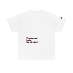 Small Brown Bear Patch Tee | White T-Shirt, Minimal Animal Design