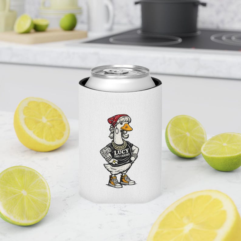 Lucy Two Chains koozie