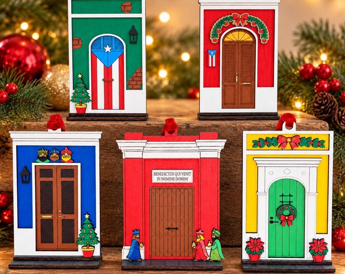 Old San Juan Christmas Ornament Set of Five