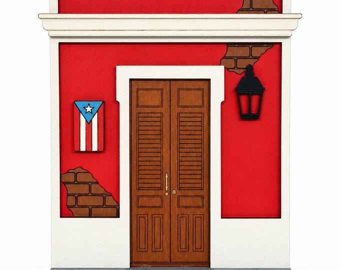 Large Handmade Old San Juan Wooden House