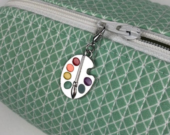 Painter's Palette Zipper Charm