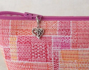 Heart Zipper Charm, Heart Zipper Pull