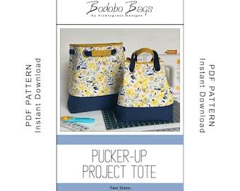 Pucker-Up Project Tote Sewing Pattern - PDF Download