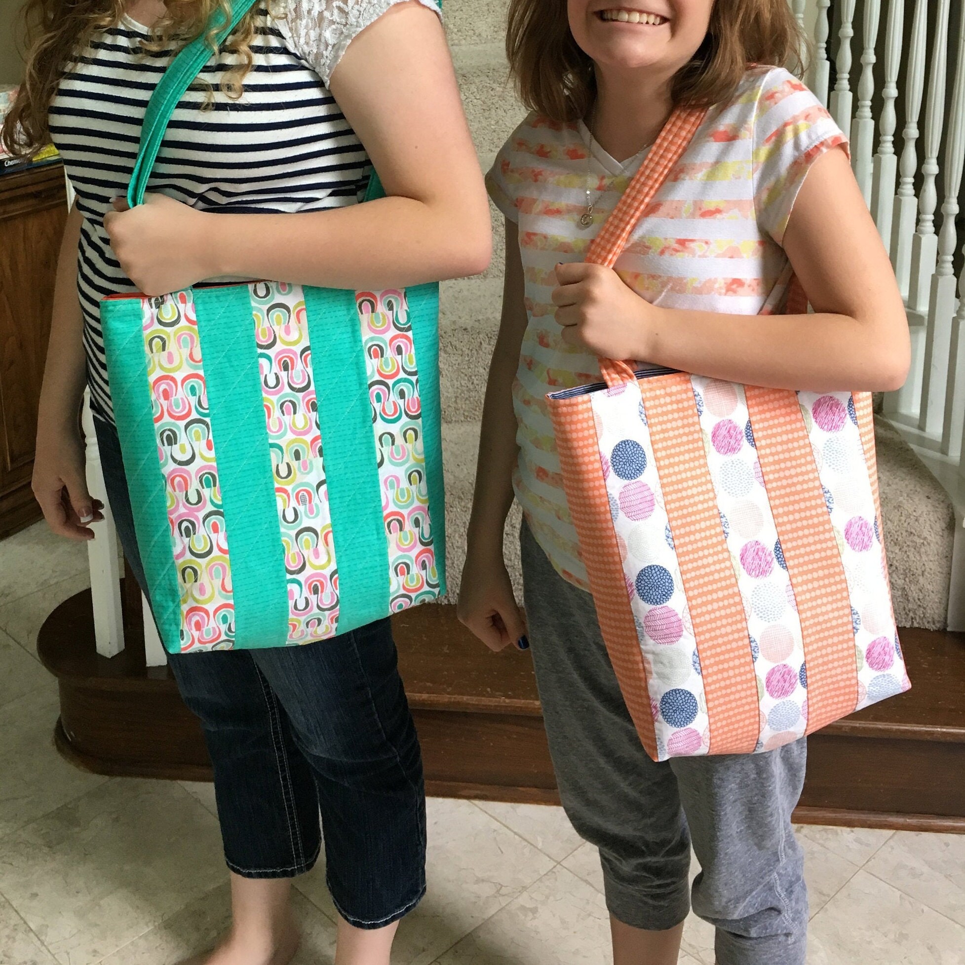 Bodobo Bags Simple Shoulder Tote Sewing Pattern - PDF Instant Download ...