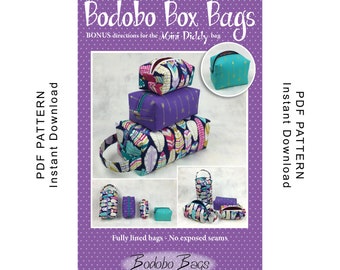 Box Bag Sewing Pattern - PDF Instant Download
