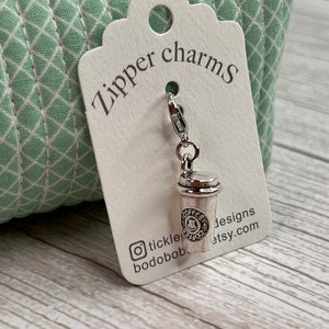 Coffee Cup w/Logo Zipper Charm image 7