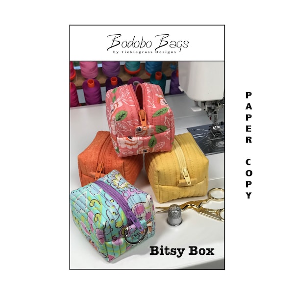 Bitsy Box Sewing Pattern - Paper Copy