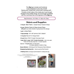 The Big Bag Sewing Pattern - PDF Instant Download - Etsy Canada