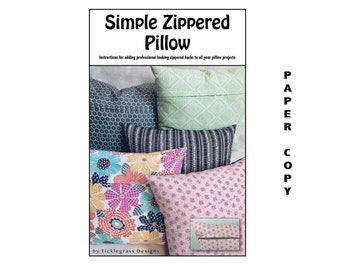 Bodobo Bags Simple Zippered Pillow Instructions - Paper Copy
