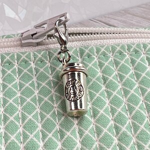 Coffee Cup w/Logo Zipper Charm image 8