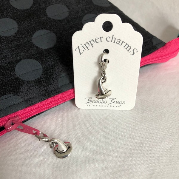 Witches Hat Zipper Charm, Witches Hat Zipper Pull,