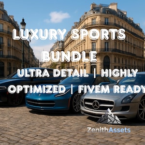 Luxury Sports Car Bundle, FiveM Car Pack, High Detail Sports Cars, Premium Luxury Vehicles, Optimized Cars, FiveM Ready