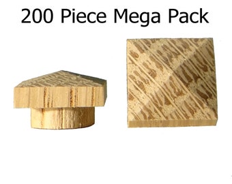 200 piece MEGA Packs 1/2" Low Profile Pyramid Top Hole Plugs that fit a 3/8" hole
