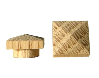 48 pk 1/2" White Oak Low Profile Pyramid Top Hole Plugs that fit a 3/8" hole