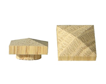 24 pk 3/4" Large White Oak Low Profile Pyramid Top Hole Plugs that fit a 1/2" hole