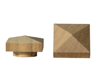 24 pk 3/4" Large Walnut Low Profile Pyramid Top Hole Plugs that fit a 1/2" hole