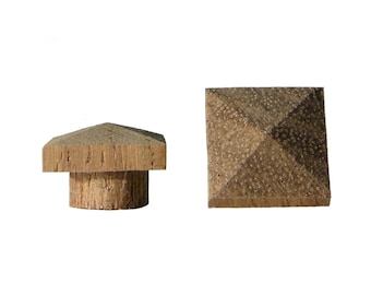 48 pk 3/8" Small Walnut Low Profile Pyramid Top Hole Plugs that fit a 1/4" hole