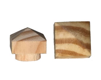 48 pk 1/2" Pine Pyramid Top Hole Plugs that fit a 3/8" hole