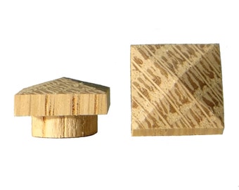 24 pk 1/2" White Oak Low Profile Pyramid Top Hole Plugs that fit a 3/8" hole