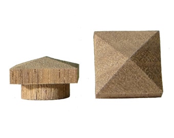 24 pk 1/2" Walnut Low Profile Pyramid Top Hole Plugs that fit a 3/8" hole