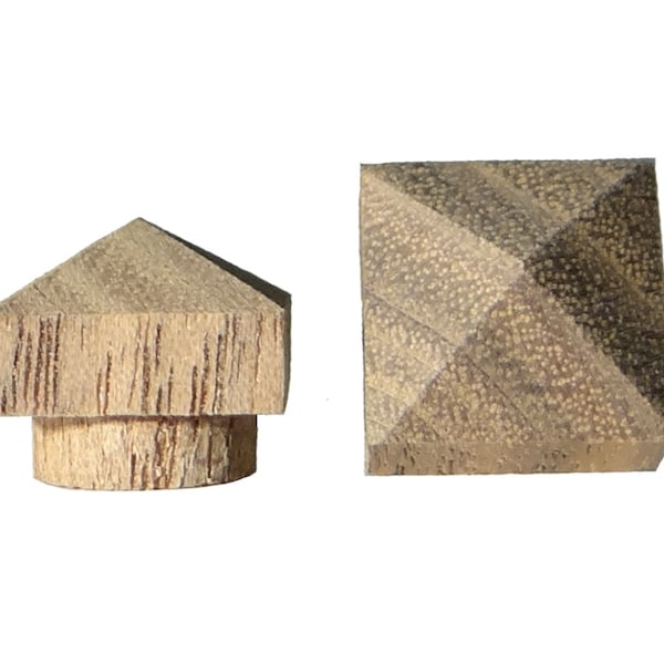 24 pk 1/2" Walnut Pyramid Top Hole Plugs that fit a 3/8" hole