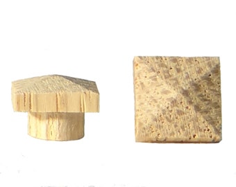 48 pk 3/8" Small White Oak Low Profile Pyramid Top Hole Plugs that fit a 1/4" hole