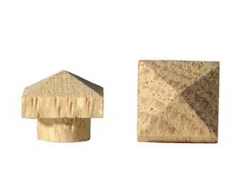 48 pk 3/8" Small White Oak Pyramid Top Hole Plugs that fit a 1/4" hole