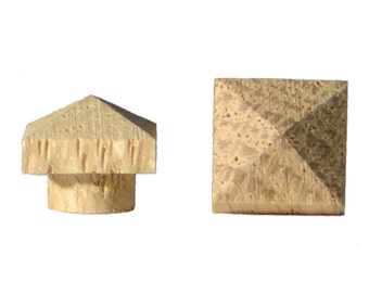 24 pk 3/8" Small White Oak Pyramid Top Hole Plugs fits 1/4” hole