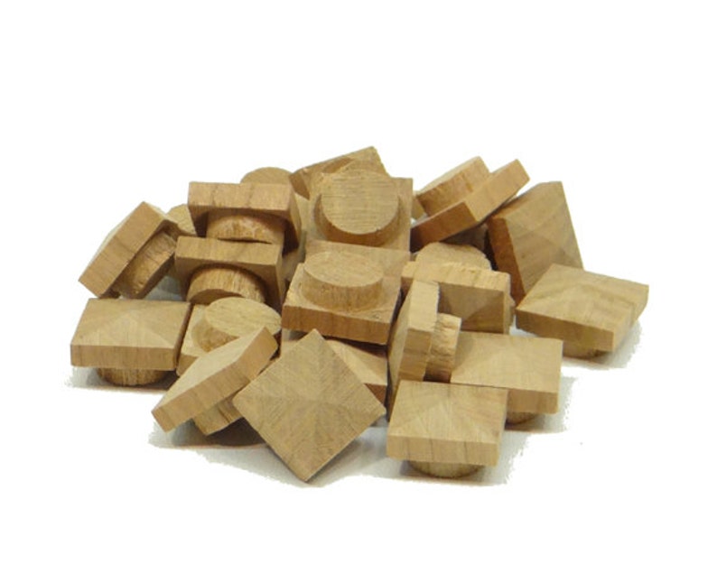 24 Pk 1/2 Cherry Low Profile Pyramid Top Hole Plugs That Fit a 3/8 Hole