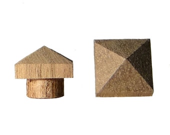 48 pk 3/8" Small Walnut Pyramid Top Hole Plugs that fit a 1/4" hole