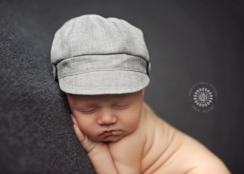 Newborn Newsboy Hat Baby Boy Toddler Infant Cap Light Grey / Etsy