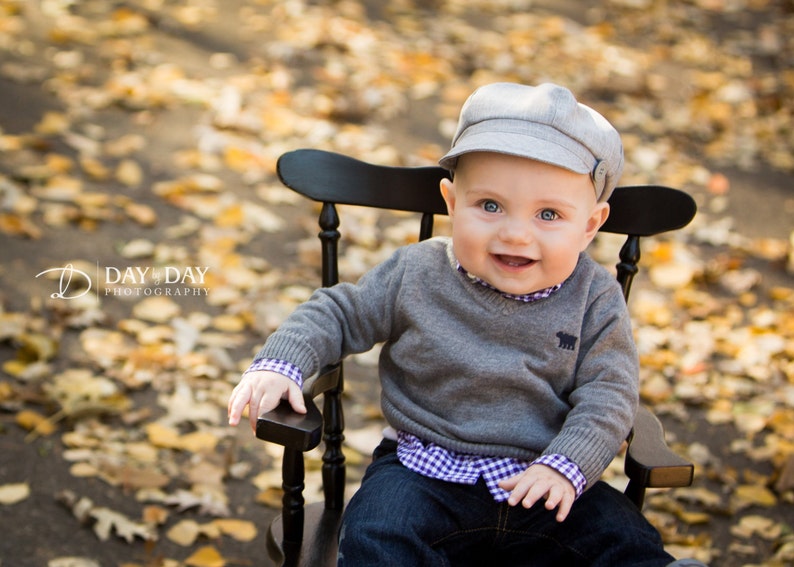 Newborn Newsboy Hat Baby Boy Toddler Infant Cap Light Grey / Etsy