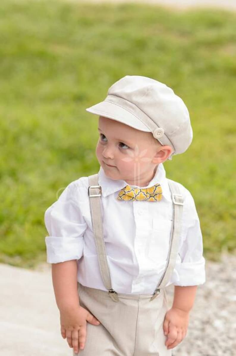 Ring Bearer outfit grey brown vintage wedding Newsboy hat Etsy 日本