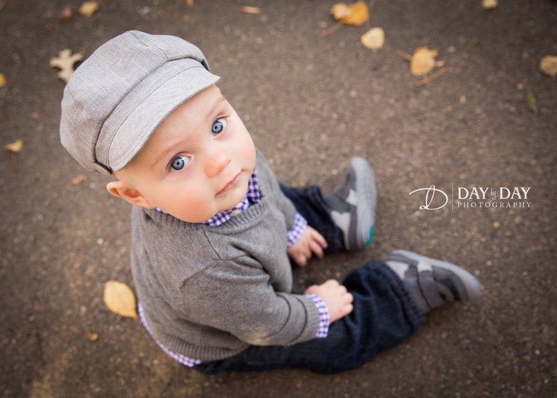 Newborn Newsboy Hat Baby Boy Toddler Infant Cap Light Grey / Etsy