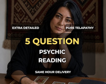 5 Question Psychic Reading Same Hour | Extra Detailed, Love Career Future, Fortune Teller Insight