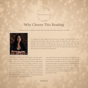 Why choose this reading at MediumKathrine, honest and personal psychic and tarot guidance that reads your energy beyond the cards, written only for you and never from a template
